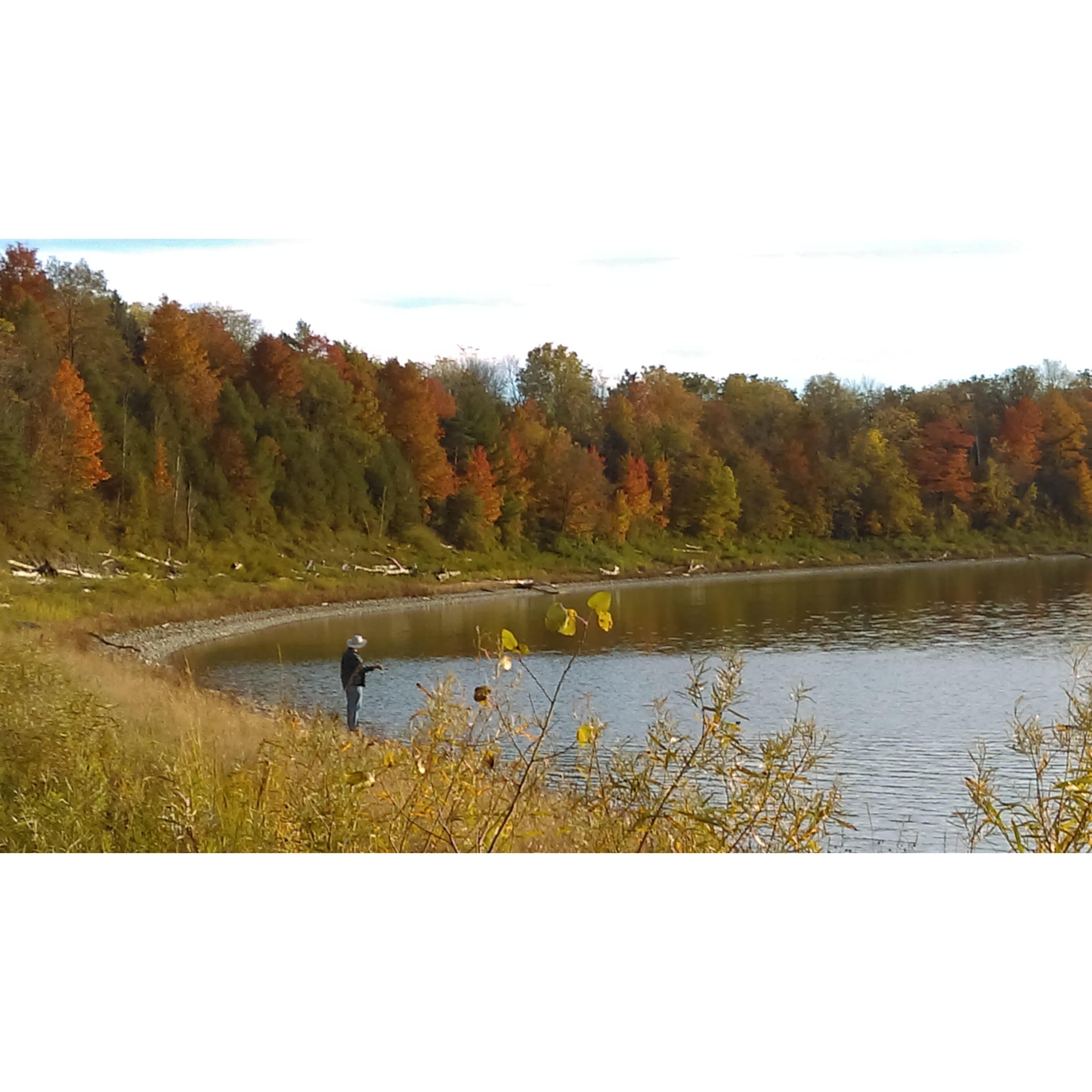Mark Fishing at Fanshawe Lake in London, Ontario