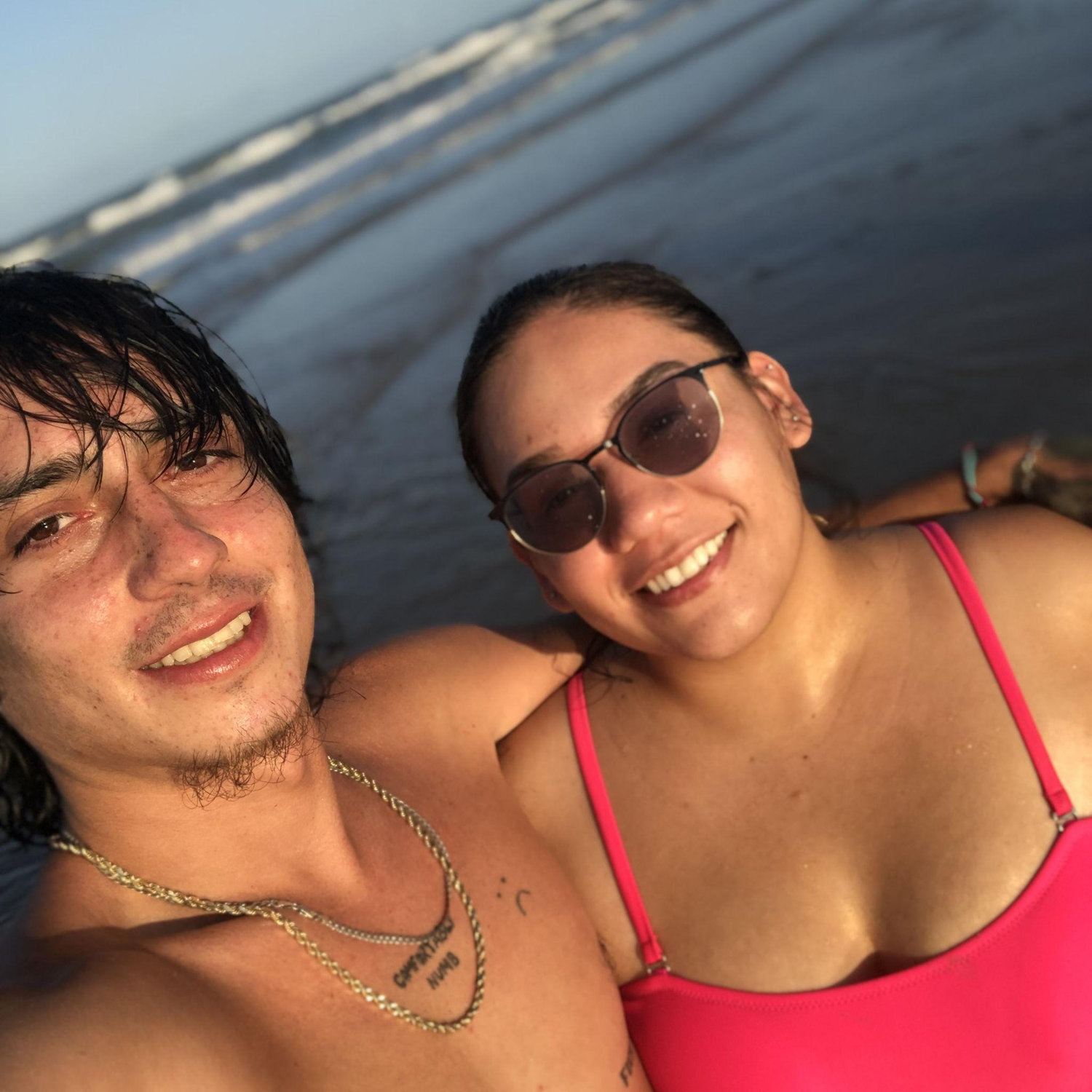 First time Danny met my family in South Padre Island June 2021