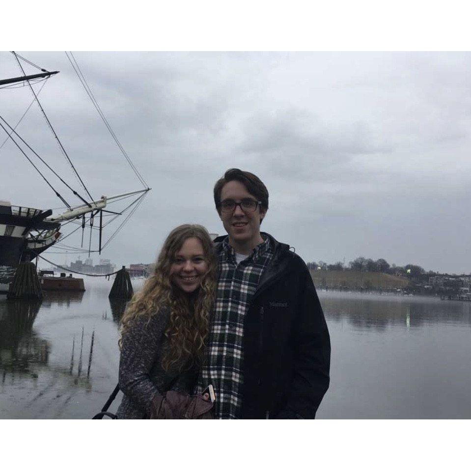 Aquarium and a car show at the inner harbor