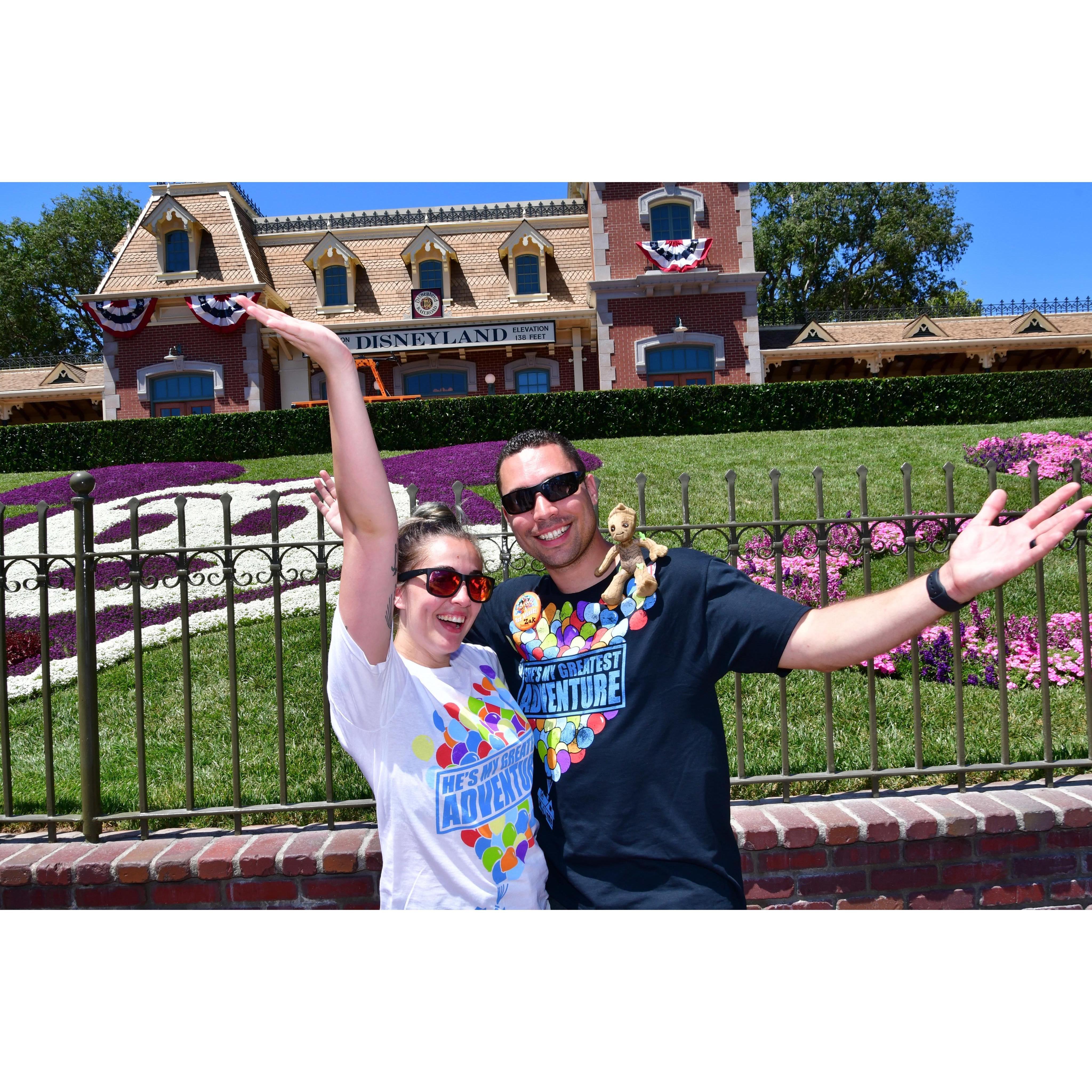It was Zak's first time at Disney Land, so naturally we got matching shirts and a groot to remember the trip :)