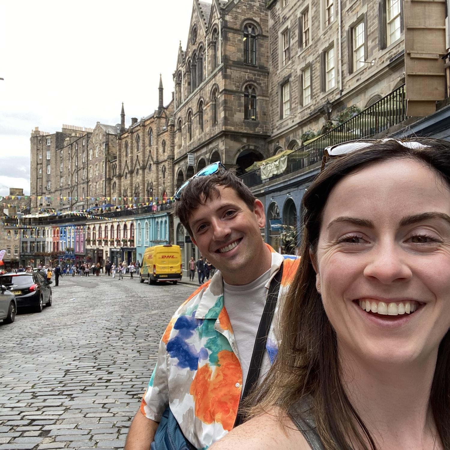 Hanging with Corey in Edinburgh