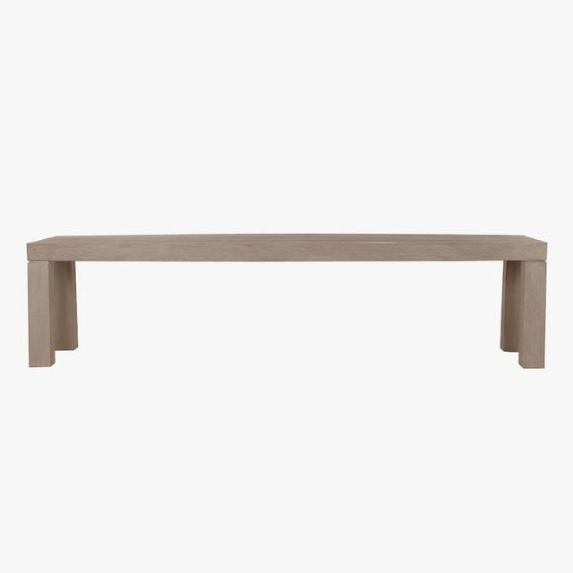 Thorton FSC® Teak Dining Bench, Washed Brown