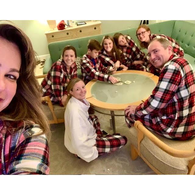 Our favorite family game--Left-Right-Center!
