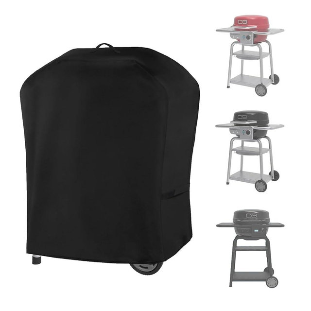 Cover for Charbroil Bistro Pro Electric Grill & Griddle, with Handle & Straps for 25302145 25302146 25302148 25302161, 600D Waterproof All Weather Resistant Electric Cover, Replace CB1250073P4