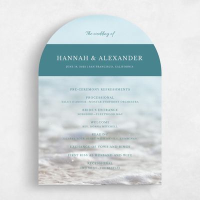 Blue Arch Wedding Program - Havasu