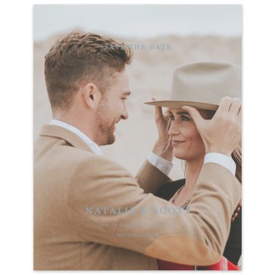 Blue Elegant Wedding Digital Save the Date - Normandy Photo