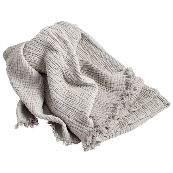 Crinkle throw, silver