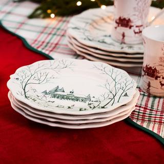 Country Estate Winter Frolic "The Claus' Christmas Day" Dessert/Salad Plate