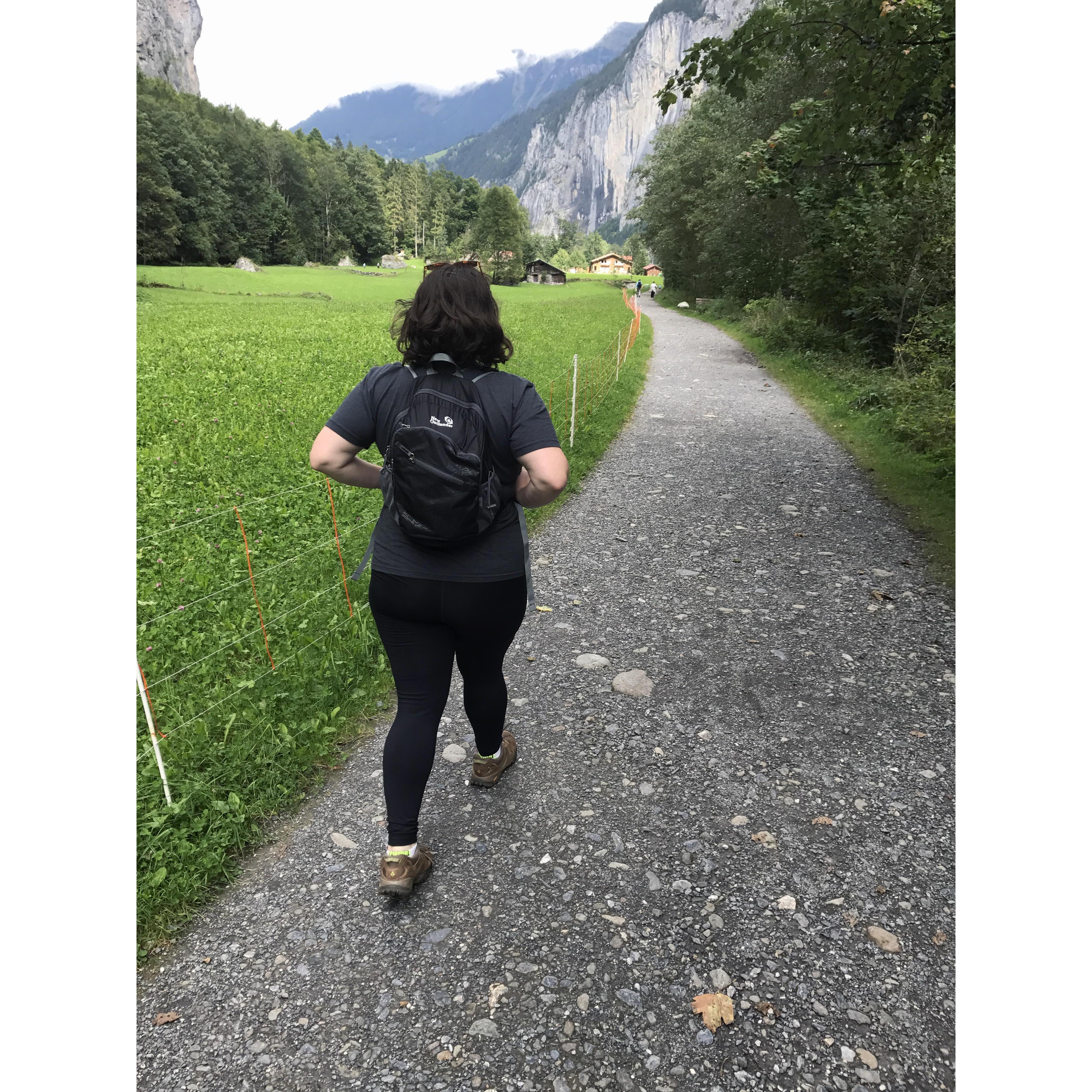 Hiking in Lauterbrunnen Valley, Switzerland
