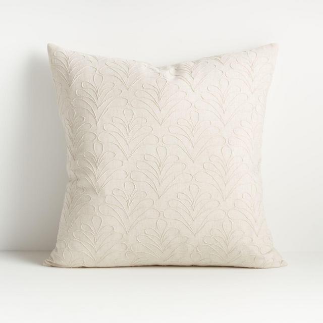 Mari White Textured Pillow 20"