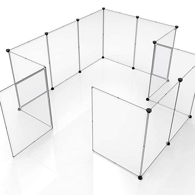 Tespo Pet Playpen, Portable Large Plastic Yard Fence Small Animals, Puppy Kennel Crate Fence Tent, 12 Panels, 28 X 20 inches