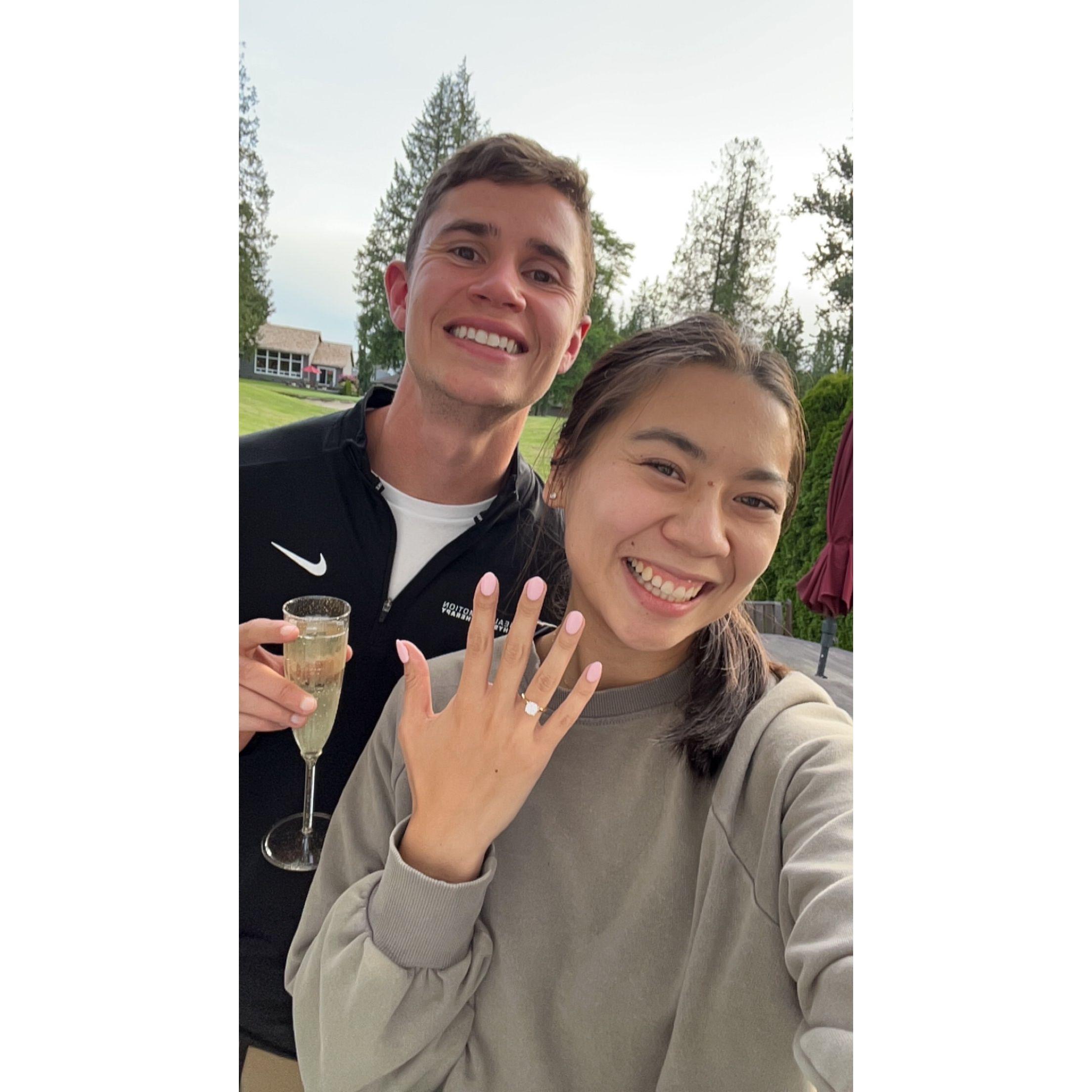 The night we got engaged!