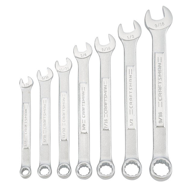 Craftsman SAE Wrench Set, 7-Piece, Includes Tool Pouch (CMMT21085)