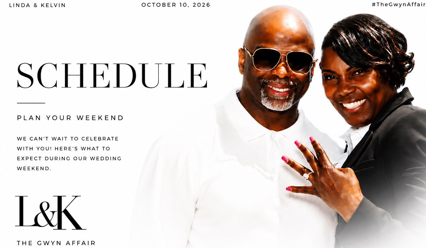The Wedding Website of Linda White and Kelvin Gwyn