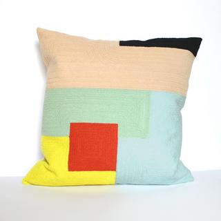 Field Embroidered Pillow Cover
