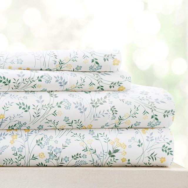 Linen Market 4 Piece Queen Bedding Sheet Set (Light Blue Floral) - Sleep Better Than Ever with These Ultra-Soft & Cooling Bed Sheets for Your Queen Size Bed - Deep Pocket Fits 16" Mattress