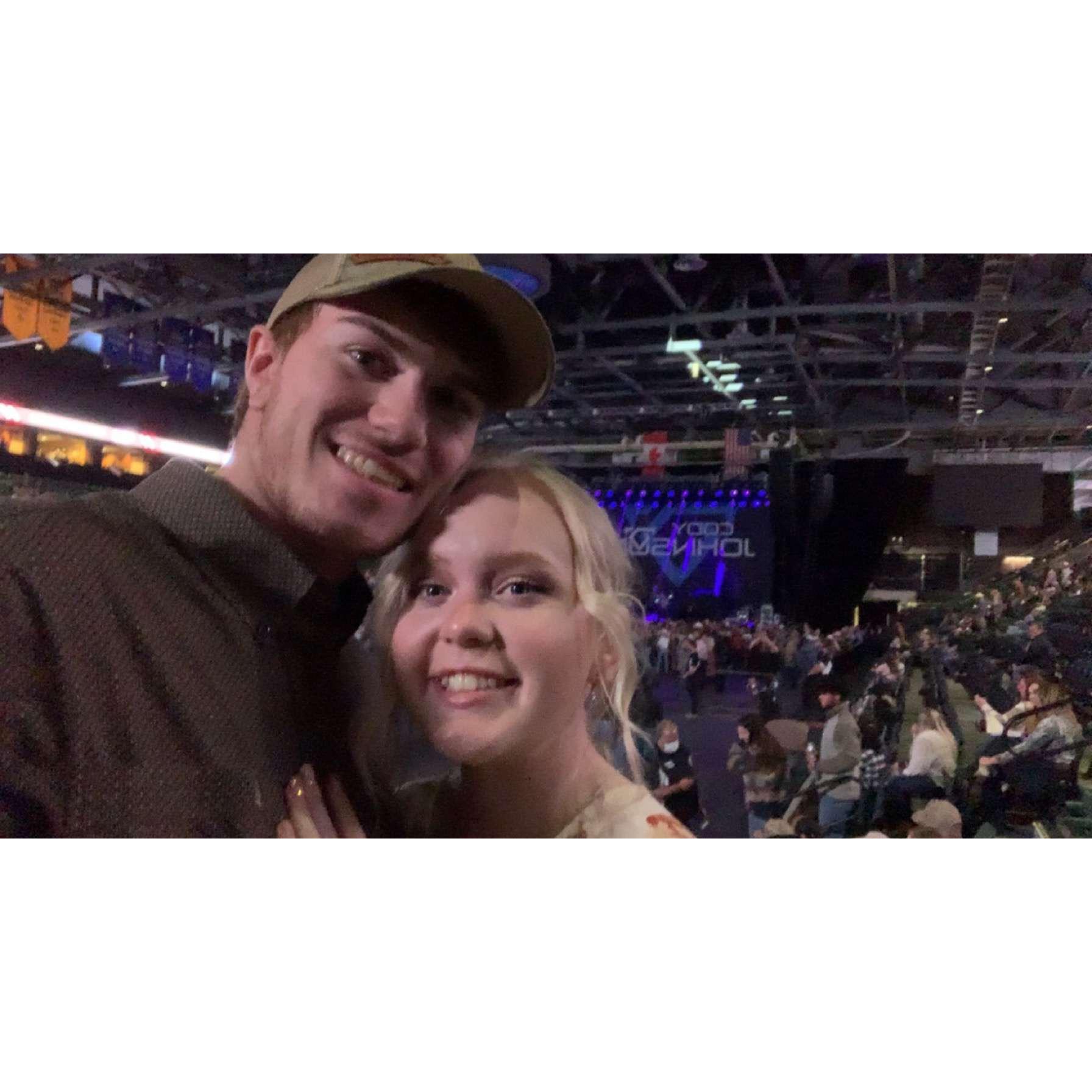 This picture is from the Cody Johnson concert (also Charley's birthday).