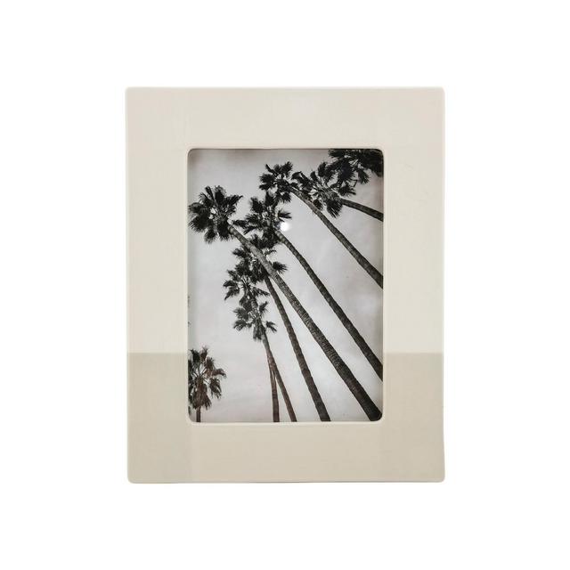 4"x6" Stoneware Single Image Frame with Hand Painted Finish Cream - Threshold™