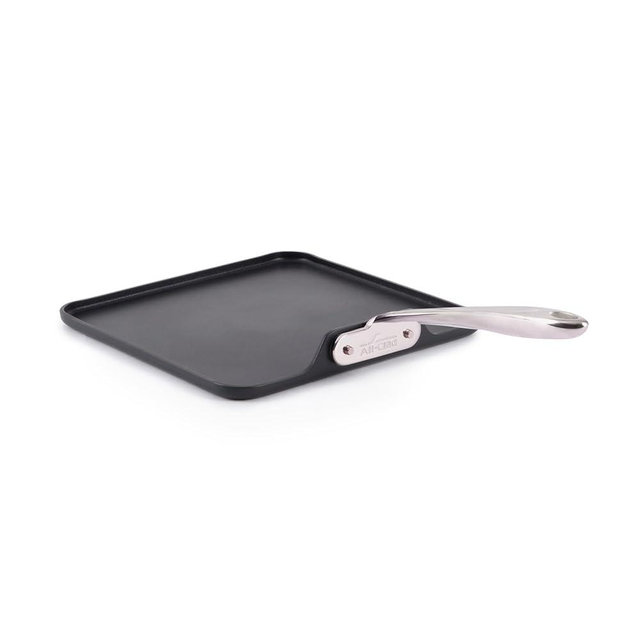 All-Clad HA1 Expert Hard Anodized Nonstick Griddle Pan For Stovetop 11x11 Inch Square Pan, Oven-Safe Up to 500°F, Professional Cookware, Dishwasher-Friendly, Pancake Pan, Cookware, Black