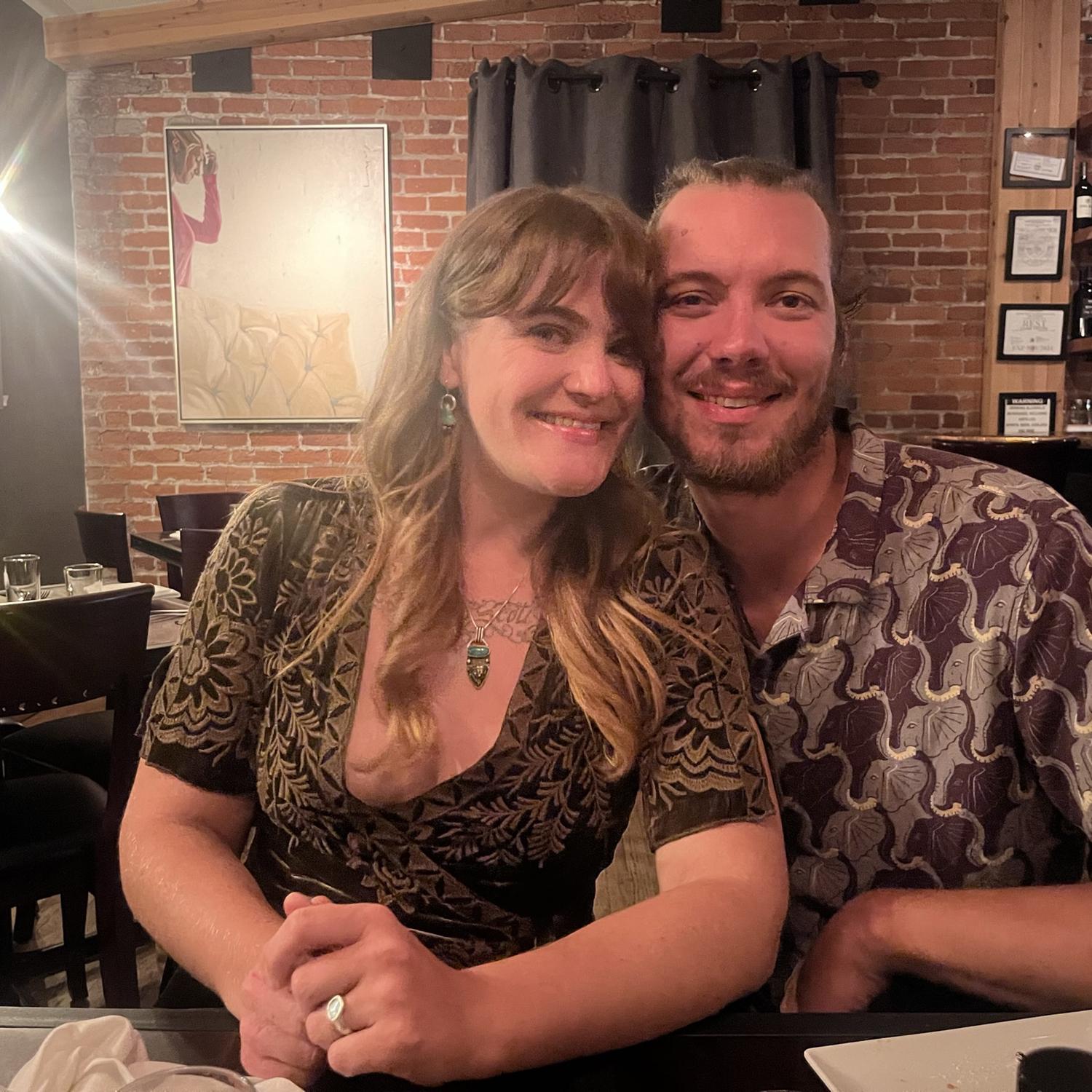 Engagement dinner at Brix in Flagstaff after we got off the Grand Canyon river trip