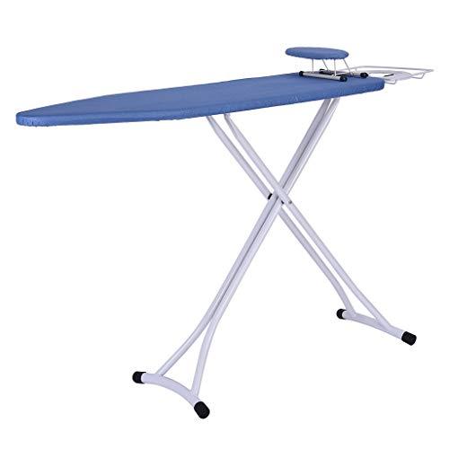 Basde Household Ironing Board, Professional Heavy Weight Ironing Board Extra Wide Top 4-Leg Large Ironing Board, Home Ironing Board 4 Leg Foldable Adjustable Board (C)