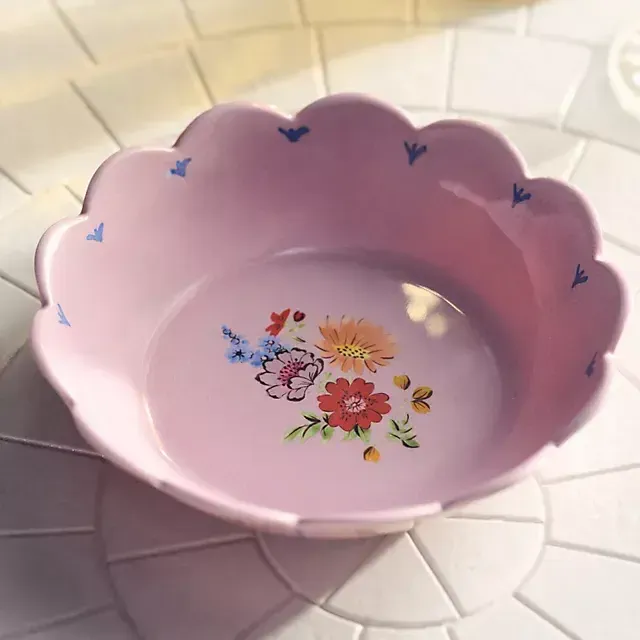 Annette Floral Melamine Pasta Bowls, Set of 4