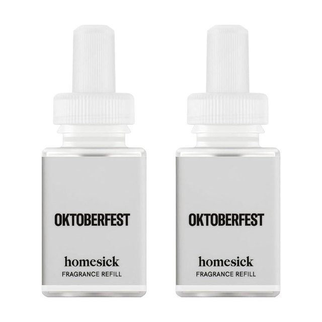 Pura & Homesick Home Scent Refill - Smart Home Air Diffuser Fragrance - Up to 120-Hours of Luxury Fragrance per Refill - Clean & Safe Diffuser Fragrance - Household Essential - 2 Pack, Oktoberfest