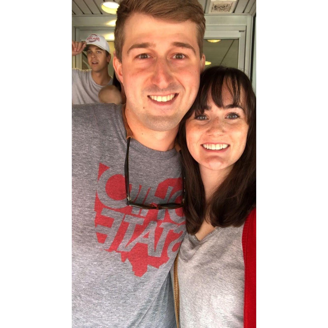 Ben is a Buckeye's fan and this was Melissa's first game (go Red Raiders)!