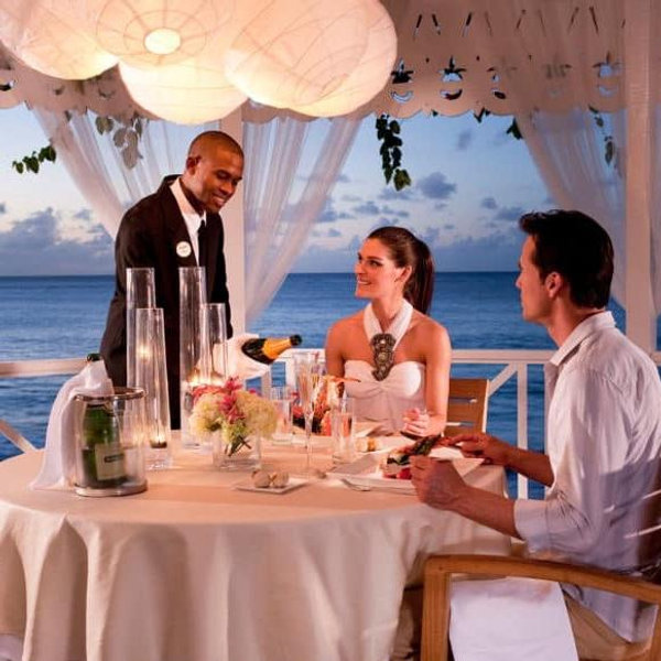 Candlelight dinner for two