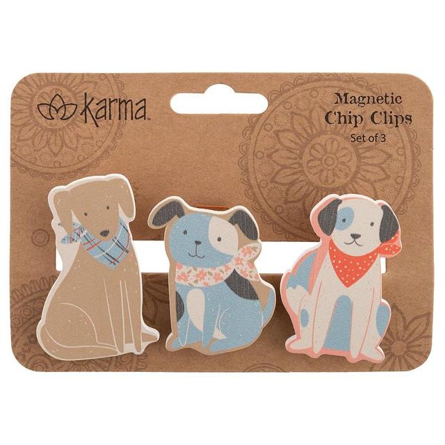 Karma Gifts Shaped Magnetic Chip Clips, Dog