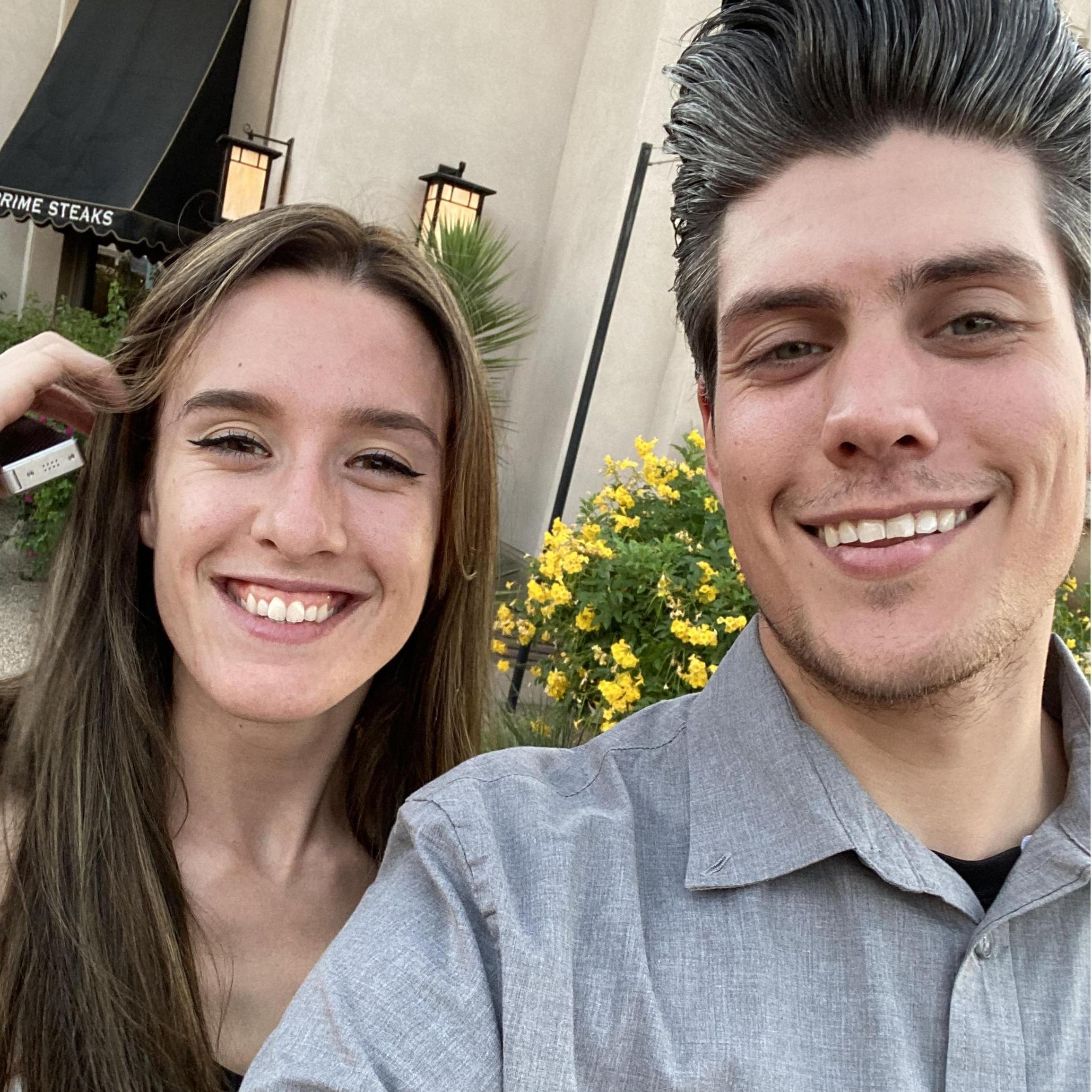 After filling our bellies at our favorite special-occasion restaurant for our anniversary!