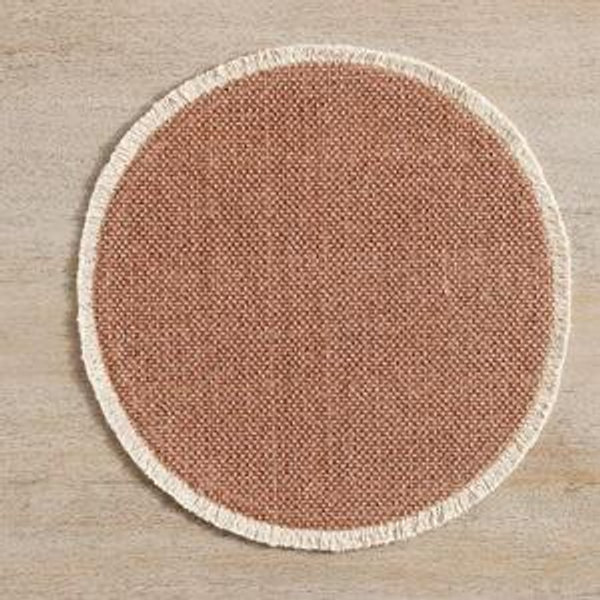 Mason Handwoven Cotton Fringe Round Placemats - Set of 4