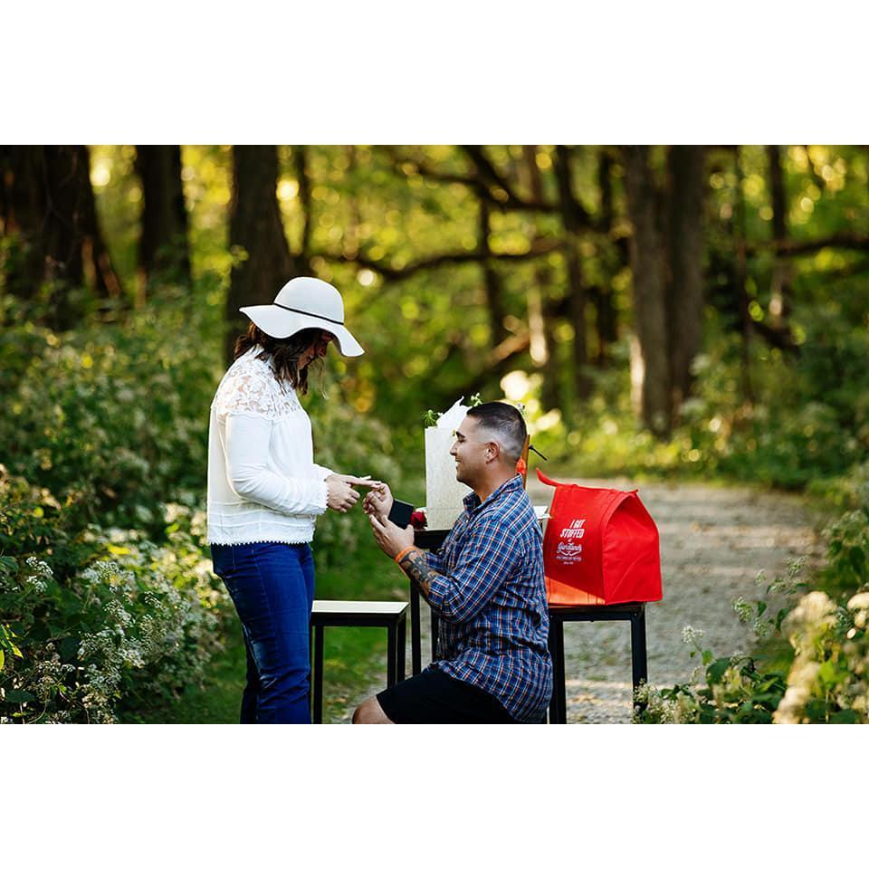 The proposal at Charleston Falls