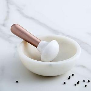 Marble + Copper Mortar + Pestle