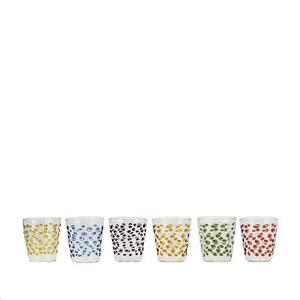 Set of Six Multicolored Bubble Glasses