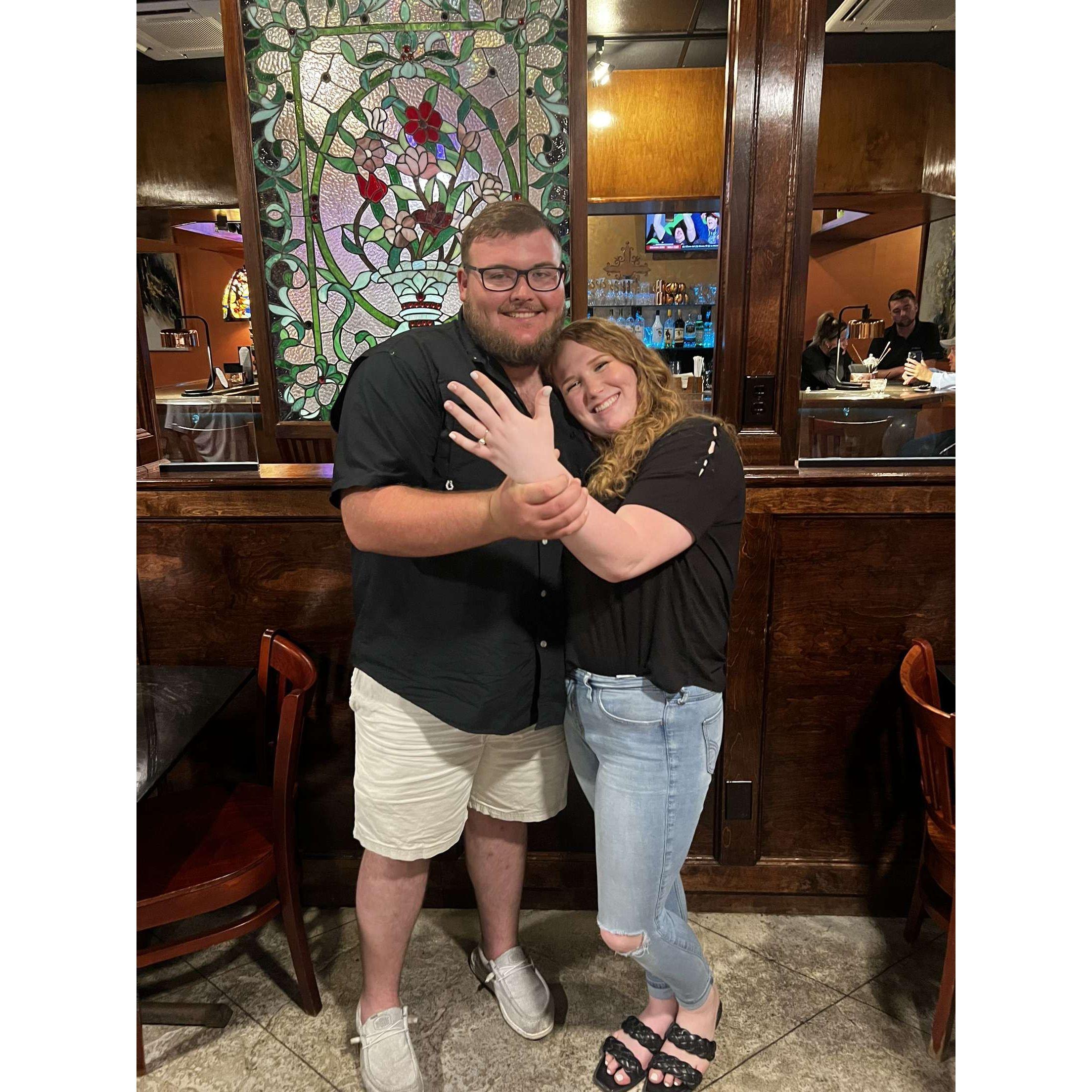 Showing off the new bling