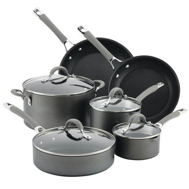 Circulon® Elementum™ Nonstick Hard-Anodized 10-Piece Cookware Set in Oyster Grey