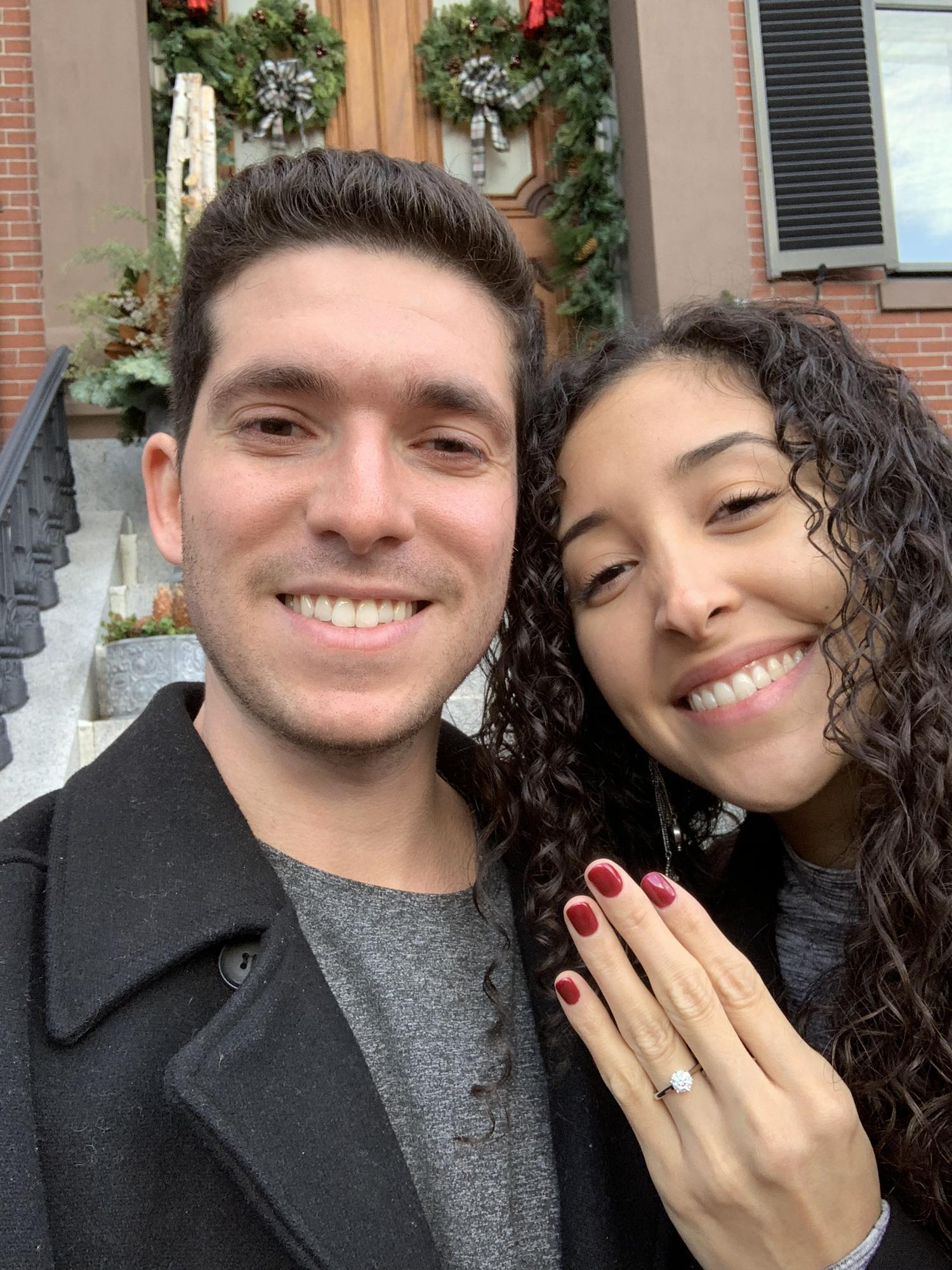 The day Ryan proposed and Steph said yes! At our favorite place, the beautiful South End, Boston.