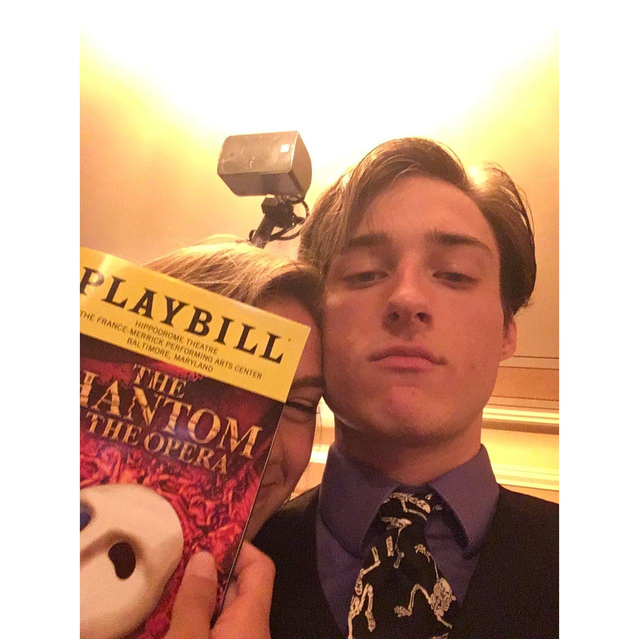 Our first "real" date to The Phantom of the Opera on Tour in Baltimore, 2019
