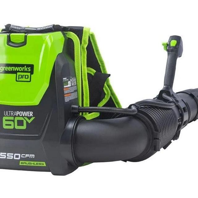 Greenworks Pro 60-Volt Max Lithium Ion 550-CFM 150-MPH Heavy-Duty Brushless Cordless Electric Backpack Leaf Blower (Tool ONLY, Battery and Charger Not Included)