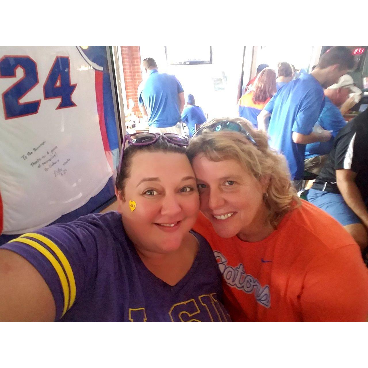 Our first Florida & LSU game together in 2017. Despite LSU's 17-16 win. Steph was still determined to have a blast.