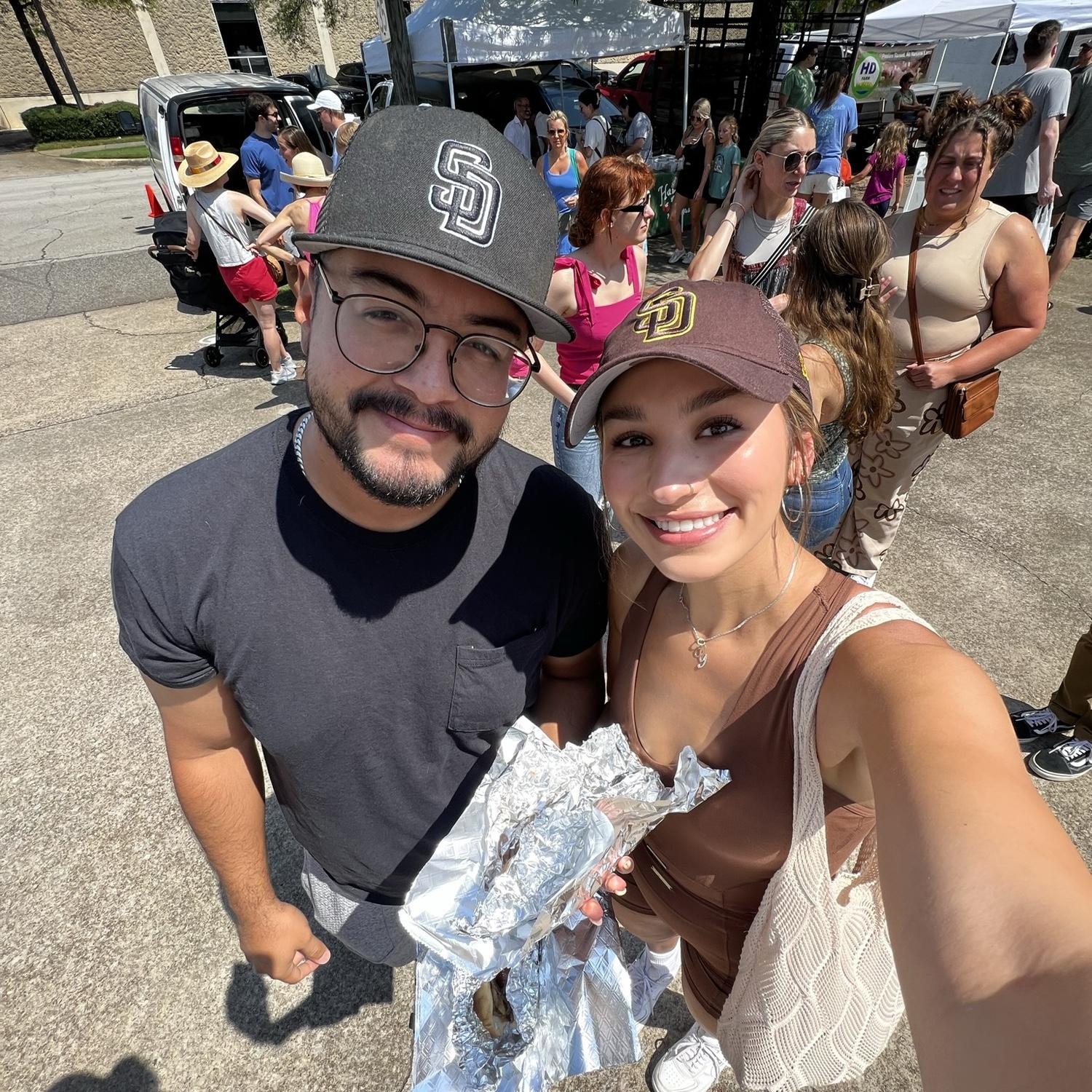 One of many vists to Pepper Place on Saturday mornings for our fav sausage biscuits 😋