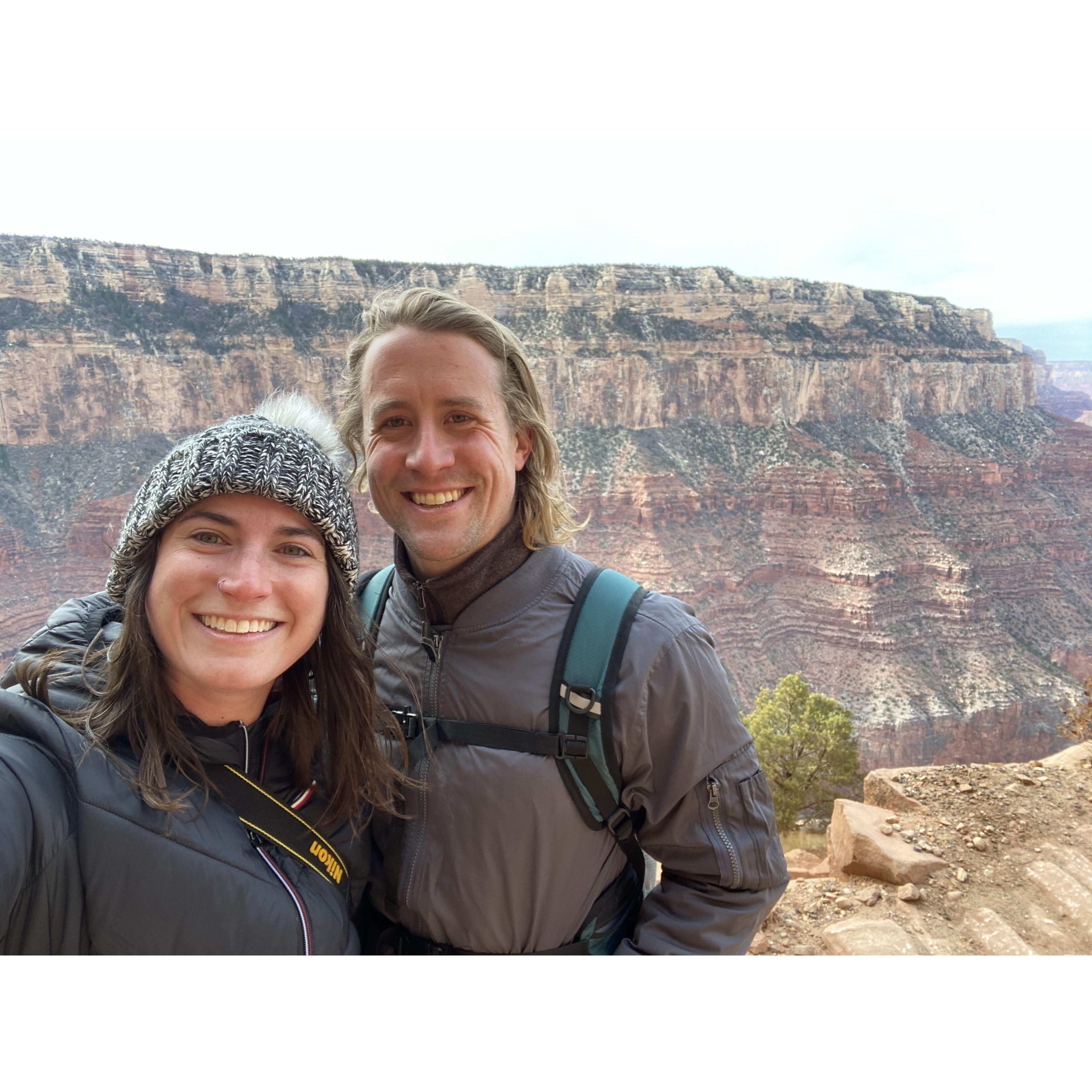 Hiking on the South Kebab Trails in the Grand Canyon.