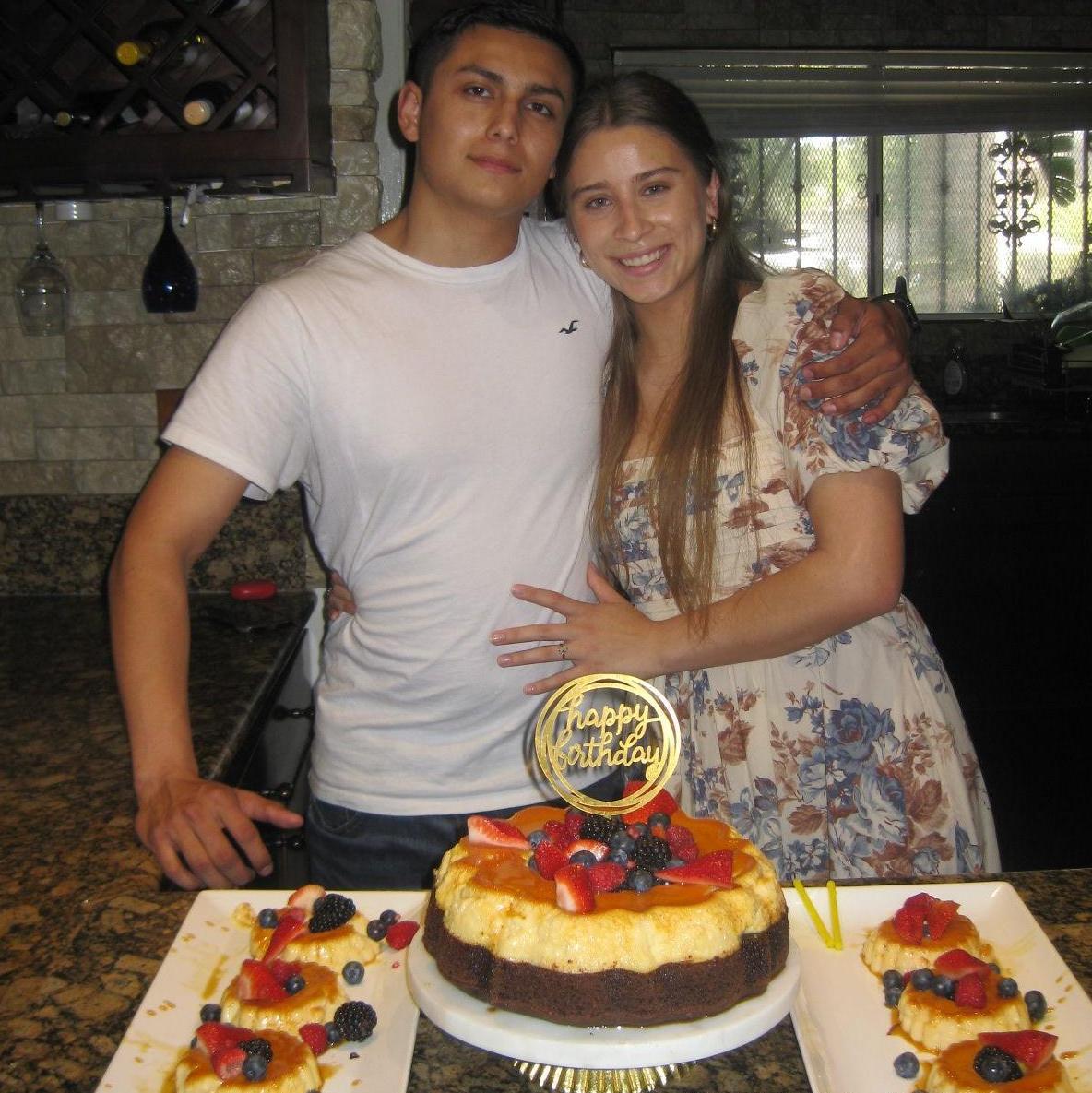 ari baked isaac's fav before he had to leave to LA on his bday