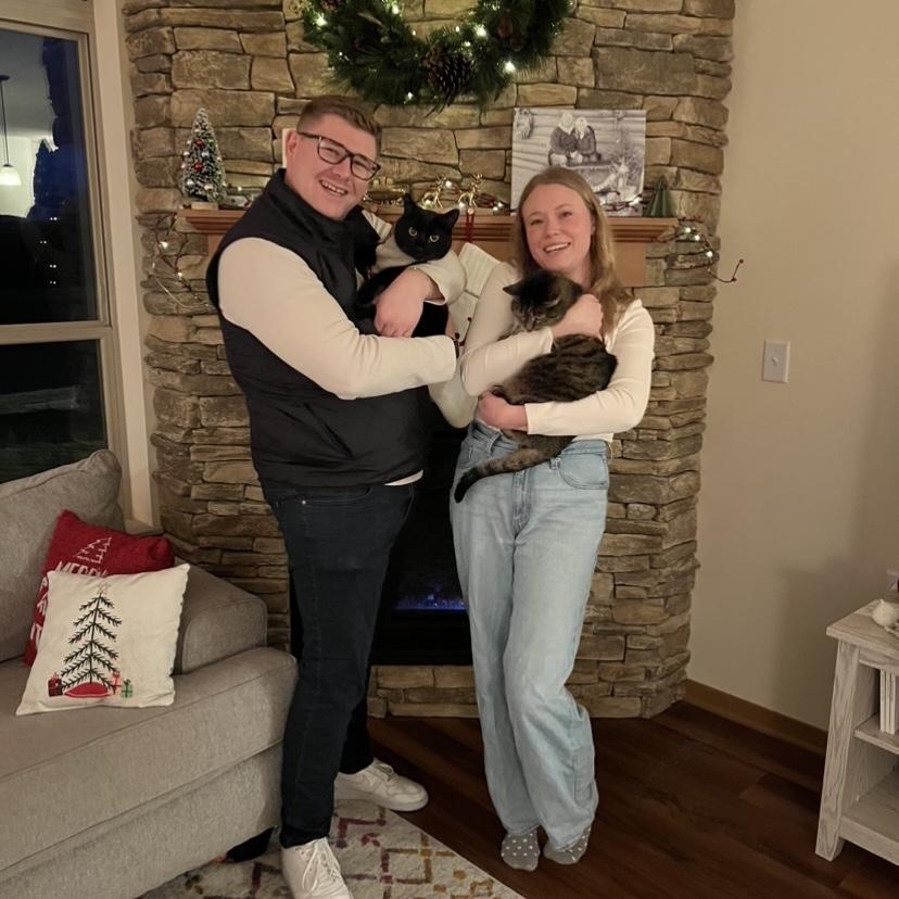Always spending time with our cats, Nova and Kyro