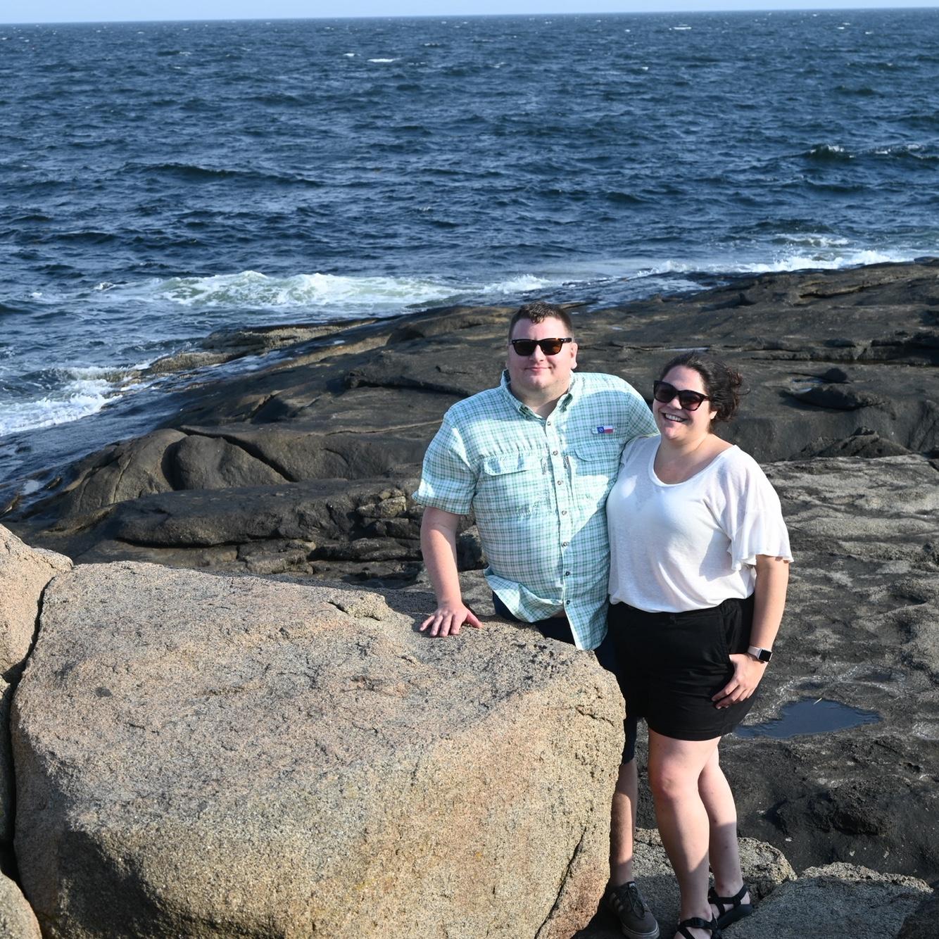 We have loved traveling together! Here we are at Nubble Light House in Maine!