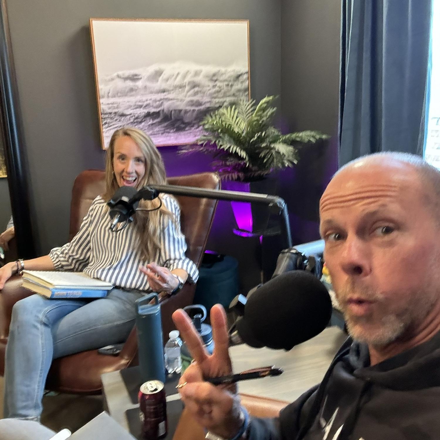 First episode of the Unchained podcast (when we tried to convince ourselves and our ten listeners that we were only friends). We’ll get back to recording…we’re currently busy planning a wedding!