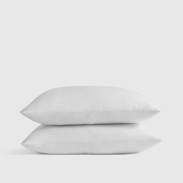 Classic Organic Percale Sham Set in White - Standard Size