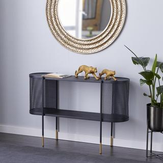 Contemporary Open Shelf Console Table
