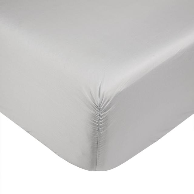 Nestwell™ Cotton Percale 400-Thread-Count King Fitted Sheet in Lunar Rock